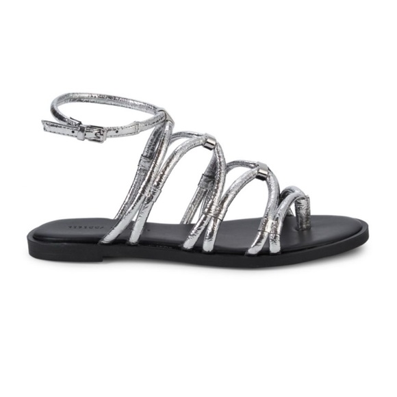 REBECCA MINKOFF Sarle Metallic-Strap Sandal Flats Size 6.5 - Picture 4 of 9